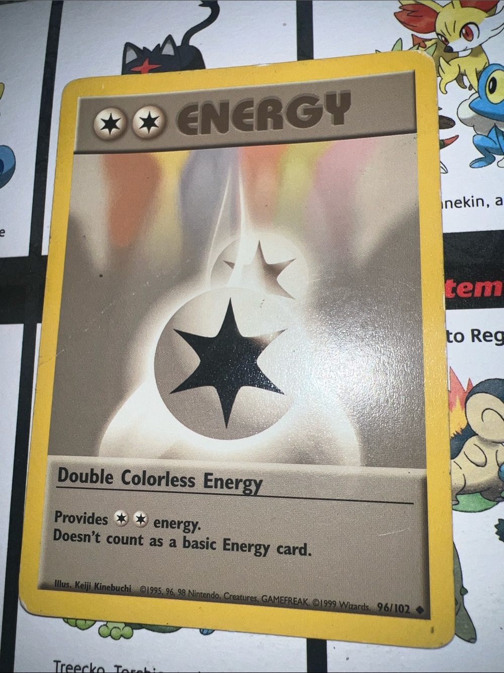 Pokemon Double Colorless Energy Card - Yellow Border